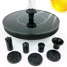 Fontana Solare Fontana Da Giardino Pompa Per Laghetto Ø 16 Cm, 7 Ugelli Diversi