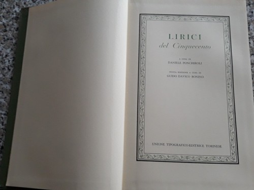Libro lirici del 500 - libro,