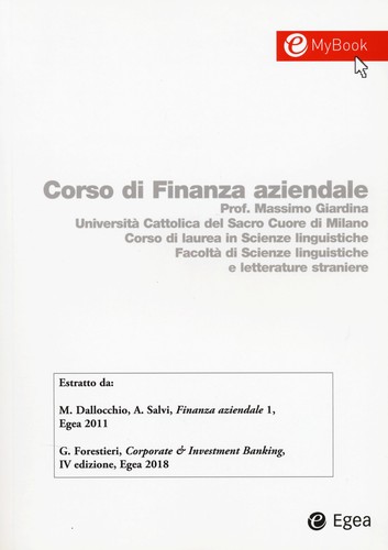 Corso finanza aziendale - finanza,