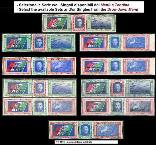 Italia regno 1933 - regno, trittici