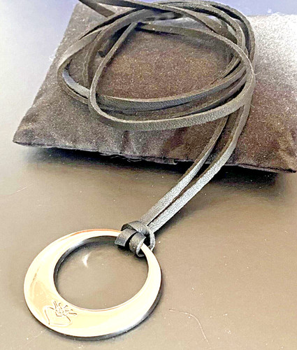 Collana pelle nera donna - collana, in