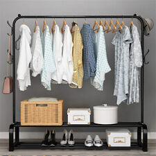 Stender Stand Appendiabiti Attaccapanni Barra Doppia Metallo Rotelle