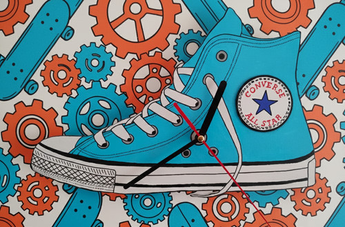 Orologio parete converse - orologio,