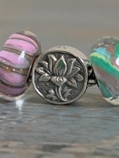 Redbalifrog Lotus Flower Charm ?? Sterling Silver Bead