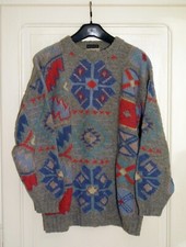 MAGLIONE 100% SHETLAND LAVORATO A MANO TG.XL - SINFUL - OTTIME CONDIZIONI