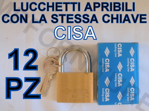 Lucchetti cisa apribili con - 12,