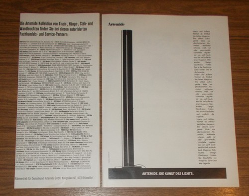 Rara pubblicità artemide - pubblicità,
