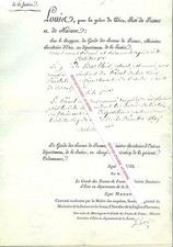 Ordonnance signée de François Pierre Guillaume GUIZOT historien homme politique