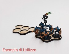 N.10 Basette  di Movimento ,Movement Tray 32mm X5  Warhammer In Legno Di Pioppo 