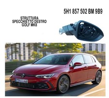 Specchietto Golf 8 destro 5H1 857 501 BM 9B9  ORIGINALE