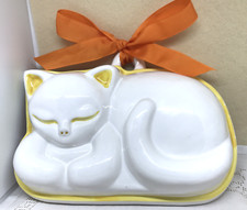 FORMELLA THUN VINTAGE GRANDE  GATTO FINITURE SOTTOSMALTO E FIRMA PENNELLO  CM 25