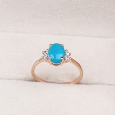 Anello In Gemma Di Turchese