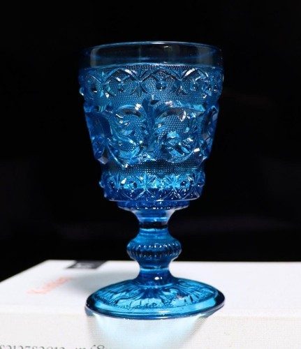 Vecchio bicchiere vino blu - bicchiere, da