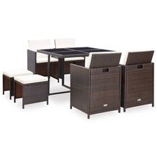 9 Piece Outdoor Dining Set in