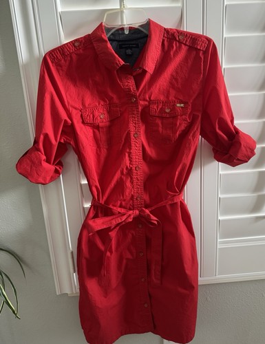 Bellissimo abito camicia - , rosso