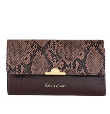 Portafoglio XL Ecopelle Testa di Moro Donna Kevin Jeans