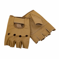 Guanti Da Guida half finger epoca pelle mezze dita moto auto vintage cafe racer