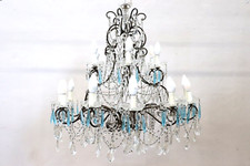 Lampadario antico in cristallo