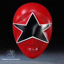 Casco ranger rosso tema power - ranger,