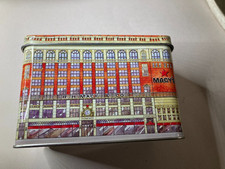 R H Macy & Co New York City Store scatola di latta con cerniera made in England vintage