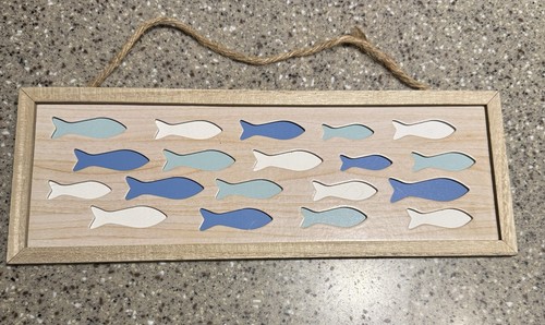 Pesce intarsiato appendere - pesce, da