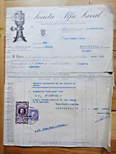 1933-Società ALFA LAVAL Milano-Scrematrice-caseificio-latte-Fattura+