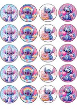 Cialda - Ostia per Cupcakes biscotti muffins Stitch 20 dischi