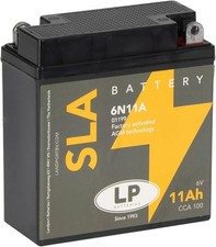 Motorbike 6N11A SLA LP Battery 6V,11Ah,100CCA Fits Benelli 125 2CSE Z1/P 1976-79
