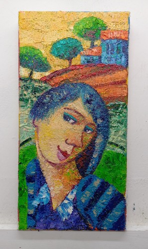 Quadro dipinto paesaggio - quadro,