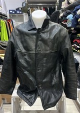 DONAR men's black leather coat