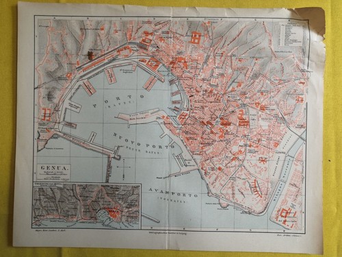 1885 genova italia mappa - 1885,