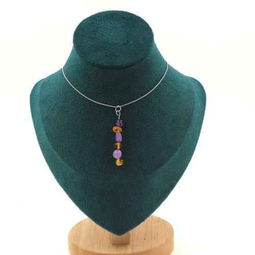 Collana perle ambra - collana,