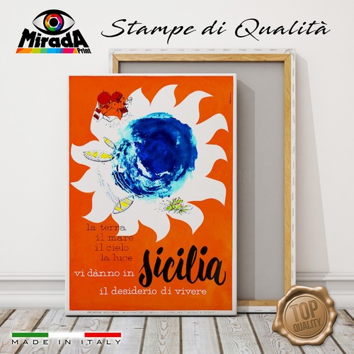 Quadro vintage sicilia - quadro, vulcano