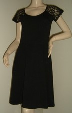 VESTITO ABITO NERO CON PIZZO