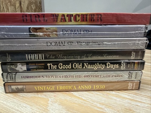 7pc vintage erotica dvd lot - cd,