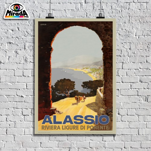 Poster vintage alassio - vintage, riviera
