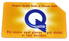 2 Schede telefoniche da £.10.000 Telecom  "PROGETTO QUALITA' TOTALE IN TELEC.. "