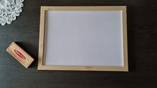 Lavagna Bianca con Cornice in Legno Cancellabile + Cancellino