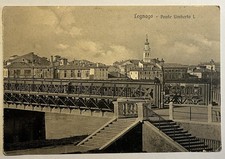 Cartolina Antica Legnago VR Ponte Umberto I Timbrata 1909