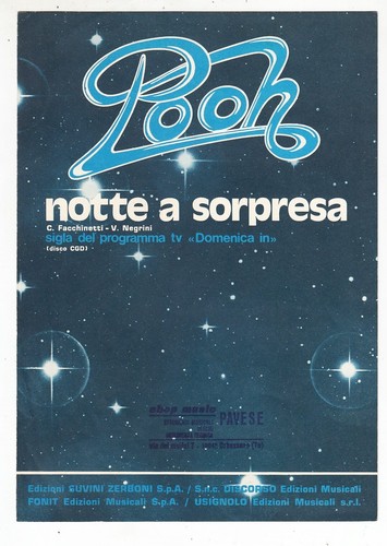 Spartito pooh notte a - i,