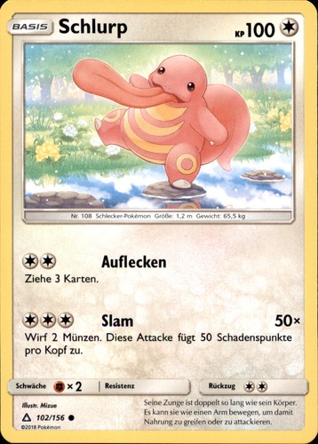 Pokemon 102 156 slurp - 102/156, sole