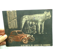 BROCHURE FIAT 500 1936 PITTORE  MARIO SIRONI PUBBLICITà AUTO D'EPOCA AUTOMOBILE