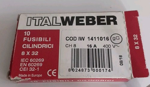 Italweber 1411016 fusibile ch8 - 1411016,
