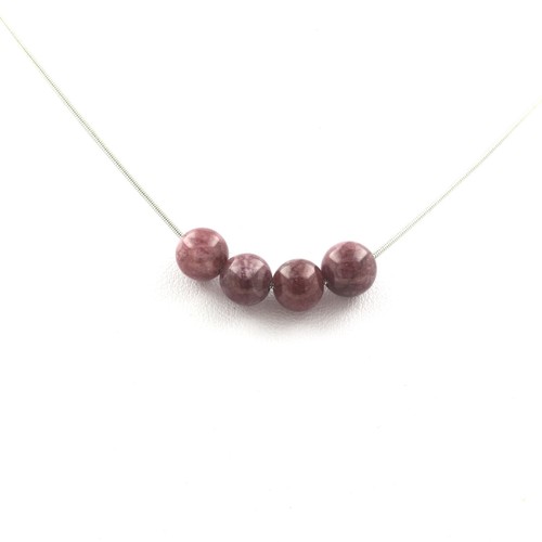 Collana perle lepidolite 8 - perle,