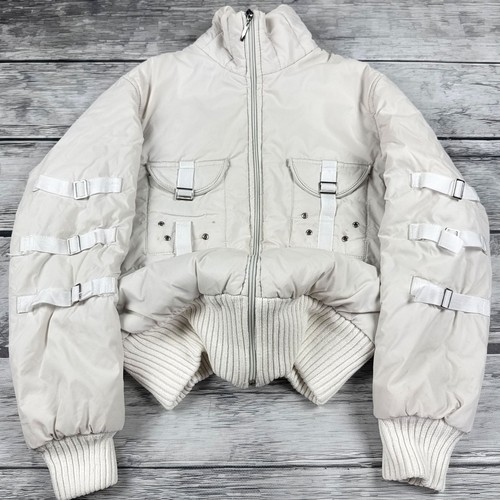 Giacca donna panna puffer