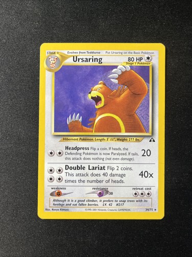 Pokémon ursaring rara - pokémon, 34/75