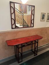 TAVOLO CONSOLE CON SPECCHIERA ANNI 80 VINTAGE