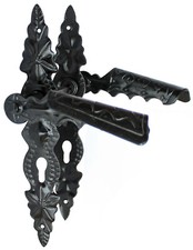 Maniglia per porta 72 maniglia per porta maniglia per porta scudo lungo cilindro nero ferro battuto