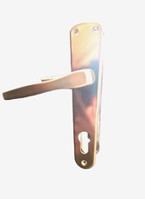 Maniglia per Porte Interne Coppia in Alluminio Cromo Satinato Placca YALE HOPPE