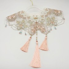 Pink Flower Embroidery Cloud